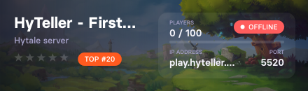 HyTeller - First Hytale Citybuild Server