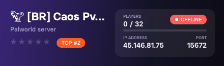 🦖 [BR] Caos PvE - Pals Imortais 🦖