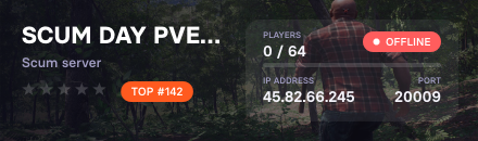 SCUM DAY PVE/PVP NPC MOD X5 RATES