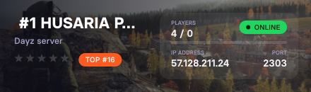  #1 HUSARIA PL|NO RAID|PVP/PVE|LOOT++|HORSES|HELI|CARS