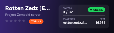Rotten Zedz [EU/UK] | PvE | 4x XP | Fresh Wipe September 2026 | Vanilla+ | Active Discord
