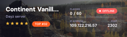 Continent Vanilla Hard | No mods • weekend raid • group • build anywhere