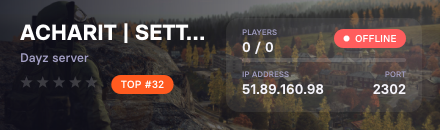ACHARIT | SETTLEMENT WARS | REAL SURVIVAL | 1PP 