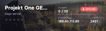 Projekt One GER/PVE - NEW 30.09.26