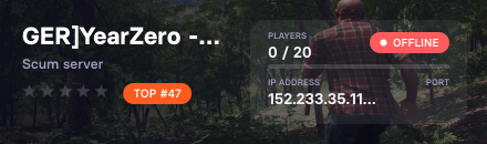 GER]YearZero - PvE - 2xLoot - Botshop - Events - Mods