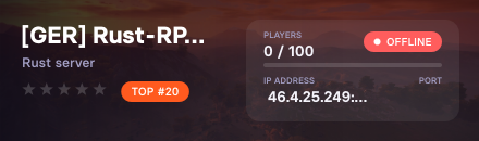 [GER] Rust-RP / PVE  | Open World Server