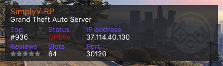 SimplyV RP - Server Grand Theft Auto