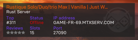 Rustique Solo/Duo/trio Max | Vanilla | Just Wiped 01.09 - Rust Server