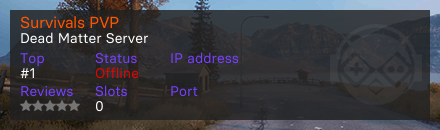 Survivals PVP - Servidor Dead Matter