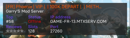 [FR] Phoenix | VIP |  | 100K DEPART |  | METH |  | POMPIER |  |