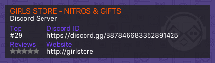 GIRLS STORE - NITROS & GIFTS