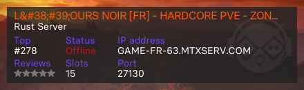 L&#38;#39;OURS NOIR [FR] - HARDCORE PVE - ZONE PVP