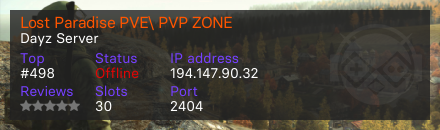 Lost Paradise PVE\ PVP ZONE