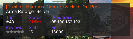 [Public] | Hardcore Capture & Hold | 1st Person Only