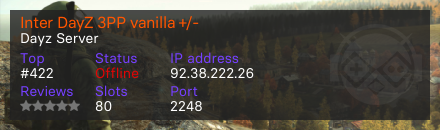 Inter DayZ 3PP vanilla +/- 