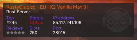 RustyClub.cc - EU | X2 Vanilla Max 3 |