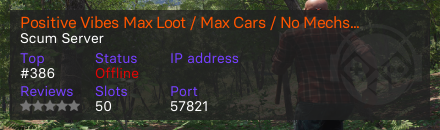 Positive Vibes Max Loot / Max Cars / No Mechs / PVP Zones