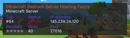 Minecraft Bedrock Server Hosting Fozzy