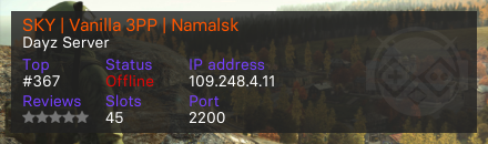 SKY | Vanilla 3PP | Namalsk