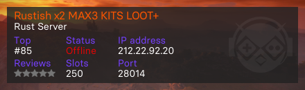 Rustish x2 MAX3 KITS LOOT+