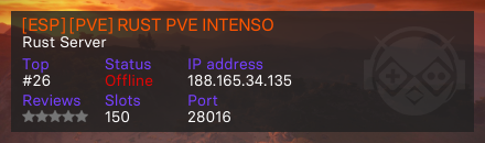 [ESP] [PVE] RUST PVE INTENSO