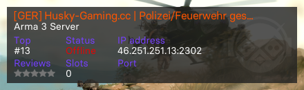 [GER] Husky-Gaming.cc | Polizei/Feuerwehr gesucht | Clan Base