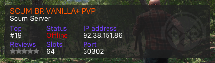 SCUM BR VANILLA+ PVP