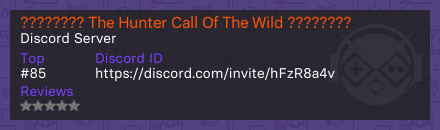 ???????? The Hunter Call Of The Wild ???????? - Discord Server