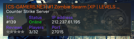 [CS-GAMERS.NET] #1 Zombie Swarm [XP | LEVELS | POWERS]