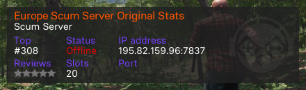 Europe Scum Server Original Stats