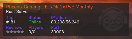Phoenix Gaming - EU/DK 2x PvE Monthly