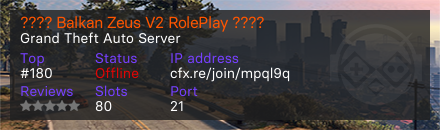 ???? Balkan Zeus V2 RolePlay ????