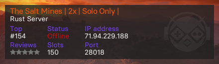 The Salt Mines | 2x | Solo Only |