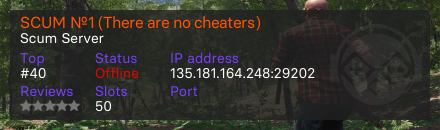 SCUM №1 (There are no cheaters)
