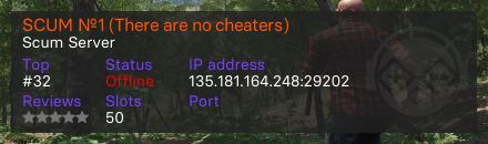 SCUM №1 (There are no cheaters)