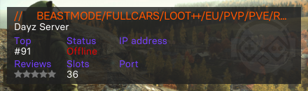 //     BEASTMODE/FULLCARS/LOOT++/EU/PVP/PVE/RAIDWEEKEND