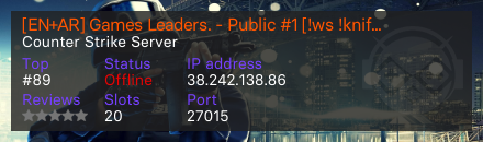 [EN+AR] Games Leaders. - Public #1 [!ws !knife !rank !gloves]