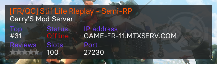 [FR/QC] Stif Life Rleplay - Semi-RP