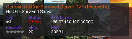 German No One Survived Server PVE (MarusMV)
