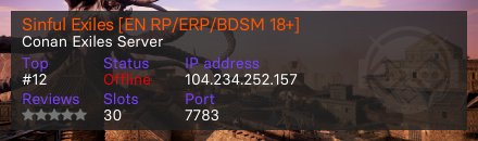 Sinful Exiles [EN RP/ERP/BDSM 18+]