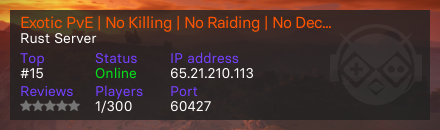 EXOTIC | PVE | 2X | RP |