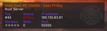 Gold Rust #5 Vanilla - East Friday