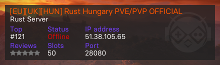 [EU][UK][HUN] Rust Hungary PVE/PVP OFFICIAL