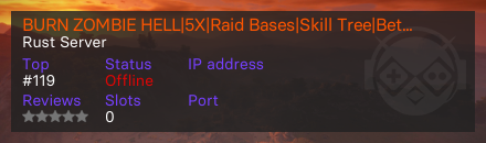 BURN ZOMBIE HELL|5X|Raid Bases|Skill Tree|Better NPC|Loot+|KITS