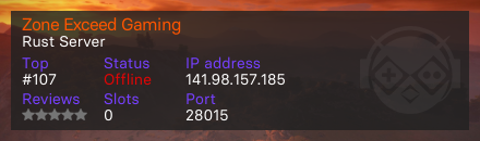 Zone Exceed Gaming - Rust Server