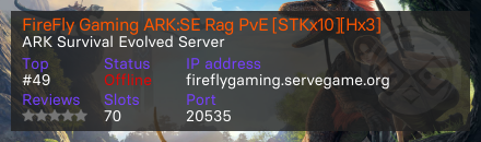 FireFly Gaming ARK:SE Rag PvE [STKx10][Hx3]