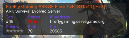 FireFly Gaming ARK:SE Fjord PvE [STKx10][Hx3]