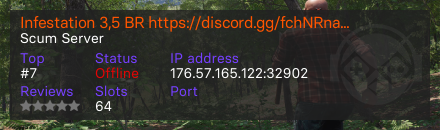 Infestation 3,5 BR https://discord.gg/fchNRnaE53