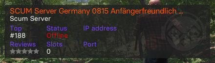 SCUM Server Germany 0815 Anfängerfreundlich 4 SV