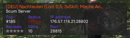 [DEU] Nachteulen (Loot 0,5; 3xSkill; Mechs An(Weniger Leben))